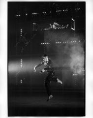 [Robert Wilson in Act 4, Scene 3C of the Robert Wilson/Philip Glass production "Einstein on the Beach" during BAM Next Wave Festival, 1984]