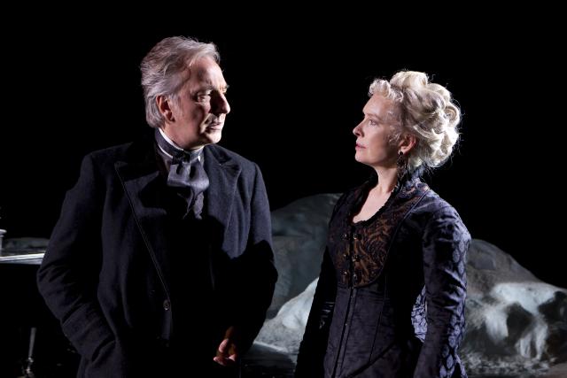 [Alan Rickman as John Gabriel Borkman and Lindsay Duncan as Miss Ella Rentheim in the Abbey Theatre production "John Gabriel Borkman" during BAM Spring Series, 2011]