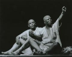 [Winston Ntshona and John Kani in the Royal National Theatre/Market Theatre production "The Island" during BAM Spring Series, 2003]