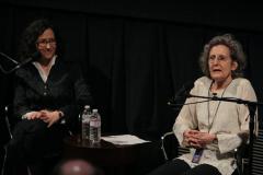 [Scene from "Artist Talk: Trisha Brown with Susan Rosenberg" During BAM Spring, 2009]