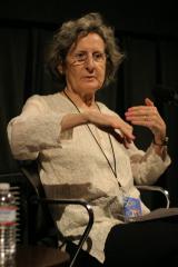 [Scene from "Artist Talk: Trisha Brown with Susan Rosenberg" During BAM Spring, 2009]