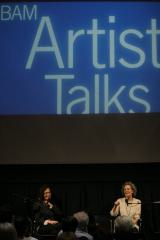[Scene from "Artist Talk: Trisha Brown with Susan Rosenberg" During BAM Spring, 2009]