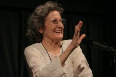 [Scene from "Artist Talk: Trisha Brown with Susan Rosenberg" During BAM Spring, 2009]