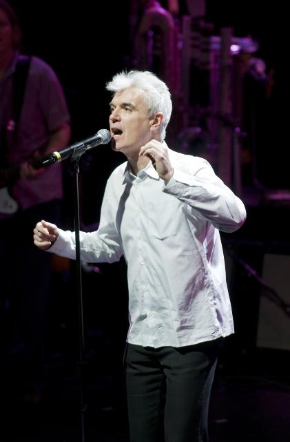 [David Byrne in the BAM production "Paul Simon: Under African Skies" during BAM Spring Series, 2008]