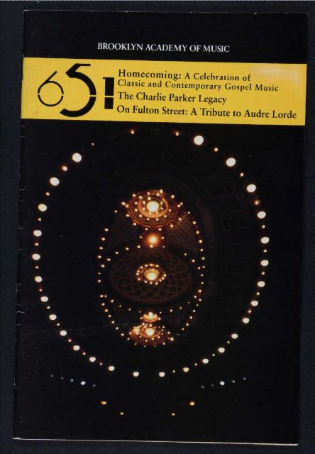 Homecoming: A Celebration of Gospel, The Charlie Parker Legacy, One Fulton Street: A Tribute to Audre Lorde