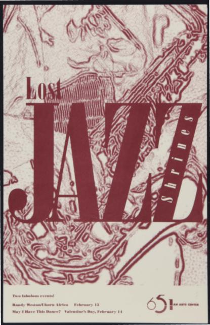 [Postcard from "Lost Jazz Shrines: Uhuru Africa and May I Have This Dance" During 651 Spring, 1998]