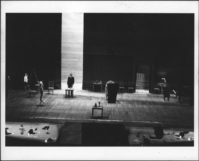 [Scene from Act 2 of the Robert Wilson production "The Life and Times of Joseph Stalin" during BAM Fall Series, 1973]