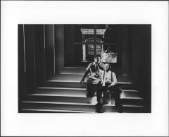 [Linda Thompson and Richard Fracker in the Allen Ginsberg/Philip Glass production of "Hydrogen Jukebox" during BAM Spring Series, 1991]