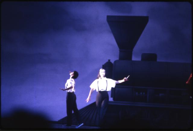 [Excerpt from Robert Wilson / Philip Glass production "Einstein on the Beach" during BAM Next Wave Festival, 1984]