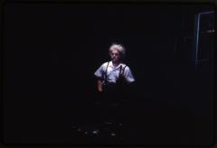 [Excerpt from Robert Wilson / Philip Glass production "Einstein on the Beach" during BAM Next Wave Festival, 1984]