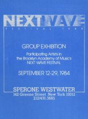 [Postcard from BAM Next Wave Artists Group Exhibition, Fall, 1984]