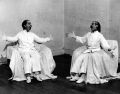 [Cindy Lubar and George Ashley in the Robert Wilson production "The Life and Times of Joseph Stalin" during BAM Fall Series, 1973]