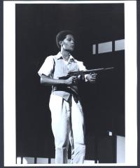 [Sheryl Sutton in the Philip Glass/Robert Wilson production "Einstein on the Beach" during BAM Next Wave Festival, 1984]