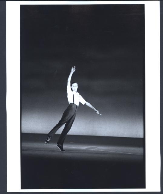 [Lucinda Childs in the Philip Glass/Robert Wilson production "Einstein on the Beach" during BAM Next Wave Festival, 1984]