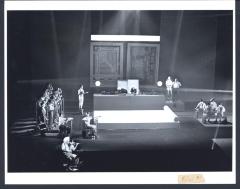 [Scene from Act 1, Scene 2A of the Philip Glass/Robert Wilson production of "Einstein on the Beach" during BAM Next Wave Festival, 1984]