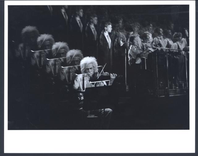 [Tison Street (foreground) in "Einstein on the Beach" during BAM Next Wave Festival, 1984]