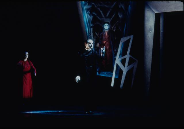 [Scene from the Thalia Theater production "The Black Rider" during BAM Next Wave Festival, 1993]