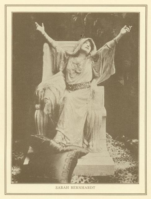 [Detail from Brooklyn Institute of Arts and Sciences Bulletin depicting Sarah Bernhardt, 1917]