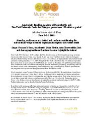 Muslim Voices: Arts &amp; Ideas, 2009