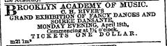 [Advertisement for the Charles H. Rivers production "Grand Exhibition of Fancy Dances and Soiree Dansante" during Spring Season, 1864]