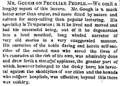 [Advertisement for the John B. Gough lecture "Peculiar People" during Spring Season, 1864]