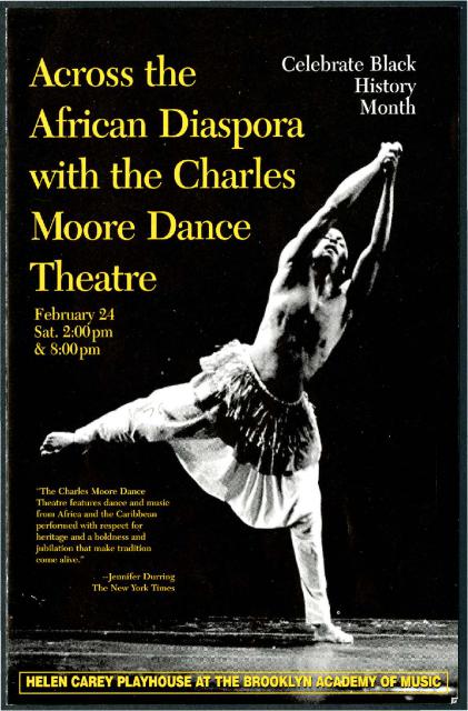 [Brochure for Across the African Diaspora with the Charles Moore Dance Theatre, 1979]