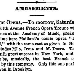 Fifth Avenue French Opera Troupe