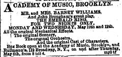 [Advertisement for the production "The Emerald Ring" during Spring Season, 1869]