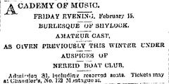 [Advertisement for the production “Shylock" during Spring Season, 1878]