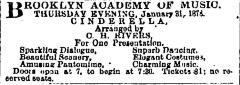 [Advertisement for the Charles H. Rivers production “Cinderella" during Spring Season, 1878]