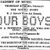 [Advertisement for the production “Our Boys" during Spring Season, 1878]