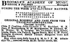 [Advertisement for the Union Square Theatre Company production “A Celebrated Case" during Spring Season, 1878]