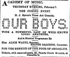 [Advertisement for the production “Our Boys" during Spring Season, 1878]