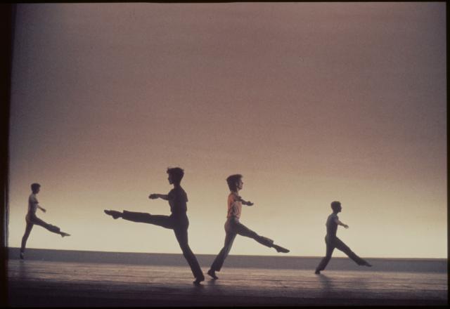 [Scene from the Philip Glass/Robert Wilson production "Einstein on the Beach" during BAM Next Wave Festival, 1984]