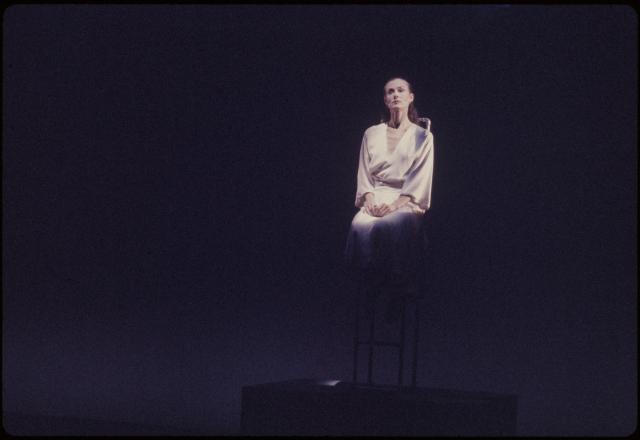 [Lucinda Childs in the Philip Glass/Robert Wilson production "Einstein on the Beach" during BAM Next Wave Festival, 1984]