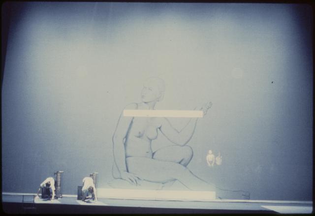 [Scene from the Philip Glass/Robert Wilson production "Einstein on the Beach" during BAM Next Wave Festival, 1984]