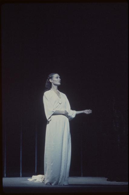 [Lucinda Childs in the Philip Glass/Robert Wilson production "Einstein on the Beach" during BAM Next Wave Festival, 1984]
