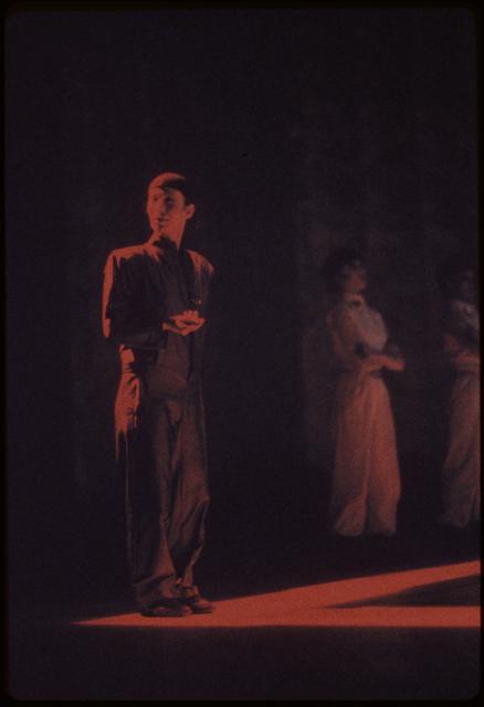 [Scene from the Meredith Monk/Ping Chong production "The Games" during BAM Next Wave Festival, 1984]