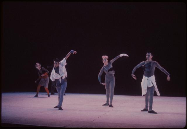 [Scene from from the Bill T. Jones/Arnie Zane Company production "Secret Pastures" during  BAM Next Wave Festival, 1984]