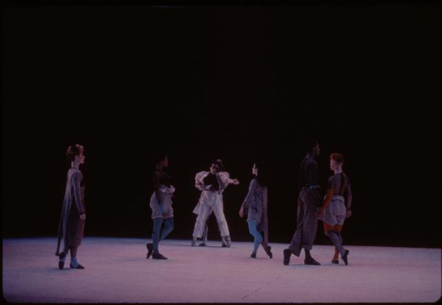 [Scene from from the Bill T. Jones/Arnie Zane Company production "Secret Pastures" during  BAM Next Wave Festival, 1984]