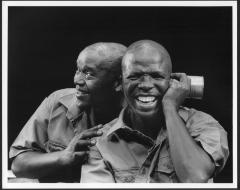 [Winston Ntshona and John Kani in the Royal National Theatre/Market Theatre production "The Island" during BAM Spring Series, 2003]