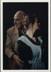 [Örjan Ramberg and Angela Kovács in a scene from the Ingmar Bergman/Royal Dramatic Theatre of Sweden production "Ghosts" during BAM Spring Series, 2003]