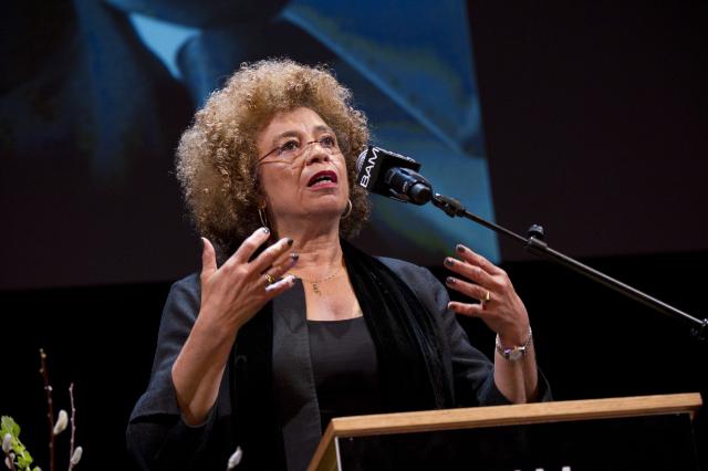 [Angela Davis in the "28th Annual Brooklyn Tribute to Dr. Martin Luther King, Jr." at the Brooklyn Academy of Music, 2014]