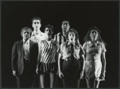 [Scene from the Allen Ginsberg/Philip Glass production "Hydrogen Jukebox" during BAM Spring Series, 1991]