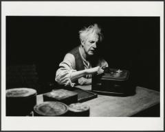 [Edward Petherbridge as Krapp in the Royal Shakespeare Company production "Krapp's Last Tape" during BAM Spring Series, 1998]