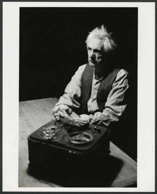 [Edward Petherbridge as Krapp in the Royal Shakespeare Company production "Krapp's Last Tape" during BAM Spring Series, 1998]