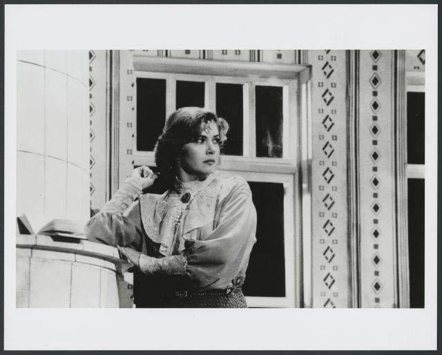 [Polina Medvedeva as Irina in the Moscow Art Theatre production of "Three Sisters" during BAM Spring Series, 1998]