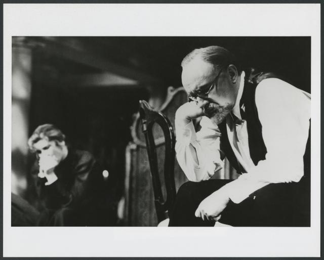[Vera Sotnikova and Andrei Miagkov in a scene from the Moscow Art Theatre production of "Three Sisters" during BAM Spring Series, 1998]
