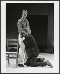 [Edward Woodall and Joseph Mydell in a scene from the Royal Shakespeare Company production of "Everyman" during BAM Spring Series, 1998]