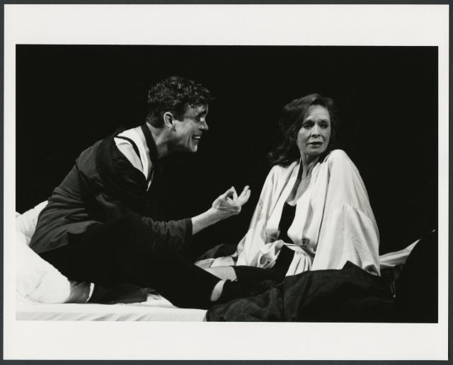 [Alex Jennings as Hamlet and Susannah York as Queen Gertrude in the Royal Shakespeare Company production "Hamlet" during BAM Spring Series, 1998]